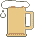 brauner Tonkrug mit Schaumkrone