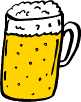 großer Glashumper Bier (eine Maß Bier) mit Schaumkrone