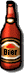 braune Flasche Bier mit deutscher Beschriftung Bier