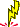 Blitz gelb mit rotem Einschag
