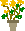 Topfblume mit orangen Blüten