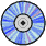 CD blau silber stehend