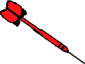 1 roter Dartpfeil