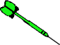 1 grüner Dartpfeil
