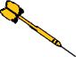 1 oranger Dartpfeil
