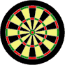 Dartscheibe Spielfeld in Originalfarben ohne Ziffern