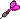 1 kleiner Dartpfeil mit pinken Federn