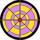 Dartscheibe Spielfeld pink orange