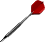 1 silber roter detaillierter Dartpfeil