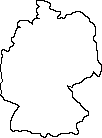 Deutschlandkarte weiss mit schwarzer Grenze