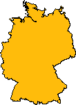 Deutschlandkarte orange