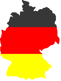Deutschlandkarte schwarz rot gelb