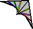 Deltadrachen grau bunt