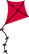 Rautendrachen rot mit Schwanz