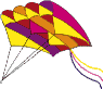 Drachen Kissen Parafoil bunt
