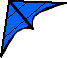 Deltadrachen blau