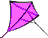 Einleiner Rautendrachen pink