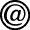 at-Zeichen schwarz im Kreis