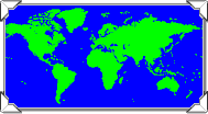Karte Erde Weltkarte grüne Landmasse blaue Wasserfläche
