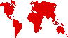 Karte Erde Weltkarte rot Landmasse
