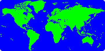 Karte Erde Weltkarte grüne Landmasse blaue Wasserfläche
