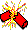 roter Böller explodierend