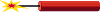 rote Dynamitstange mit brennender Lunte