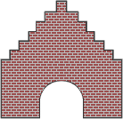Wahrzeichen Flensburger Nordertor (gemauert, keine Fenster)
