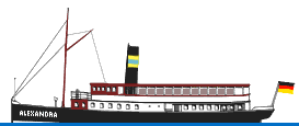 Wahrzeichen Flensburger Dampfschiff Salondampfer Alexandra