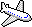 kleines weißes Passagierflugzeug