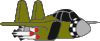bewaffneter Kampfjet oliv