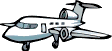 kleiner weißer Passagierjet am Boden