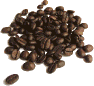 Haufen Kaffeebohnen