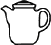 Kaffeekanne weiß