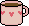 Becher Kaffee rose mit Herzen