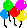 5 verschiedenfarbige Luftballons