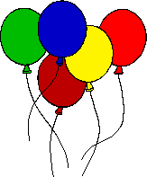 5 verschiedenfarbige Luftballons