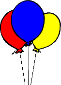 3 Luftballons rot blau gelb