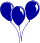 3 blaue Luftballons