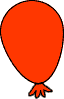 1 großer roter Luftballon