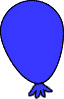 1 großer blauer Luftballon