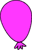 1 großer pinker Luftballon