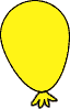 1 großer gelber Luftballon