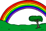 3/4 Regenbogen über einem Baum