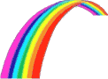voller Regenbogen nach hinten verlaufend