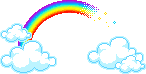 3/4 Regenbogen zwischen den Wolken