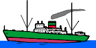 Frachtschiff mit grünem Rumpf
