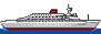 Kreuzfahrtschiff weiß mit 1 Schornstein