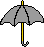 geöffneter grauer Regenschirm