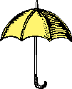 gelber geöffneter Regenschirm